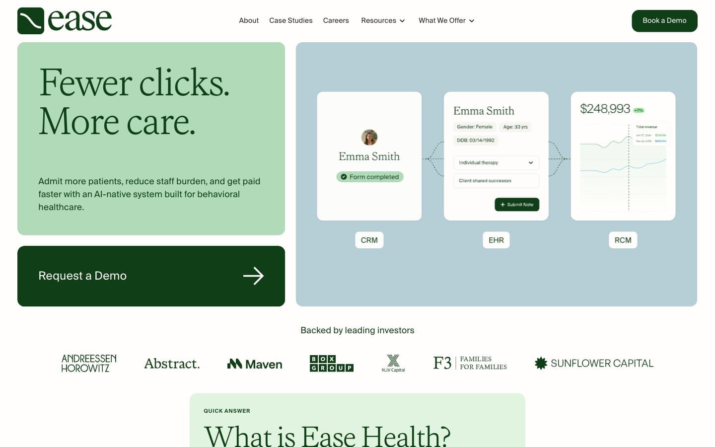 معاينة تصميم موقع Ease Health