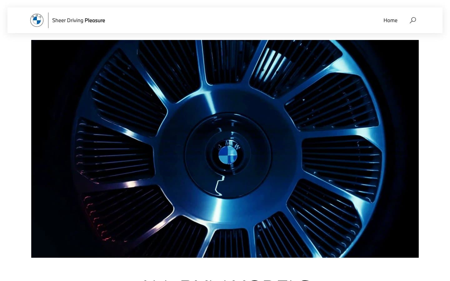 معاينة تصميم موقع BMW.com