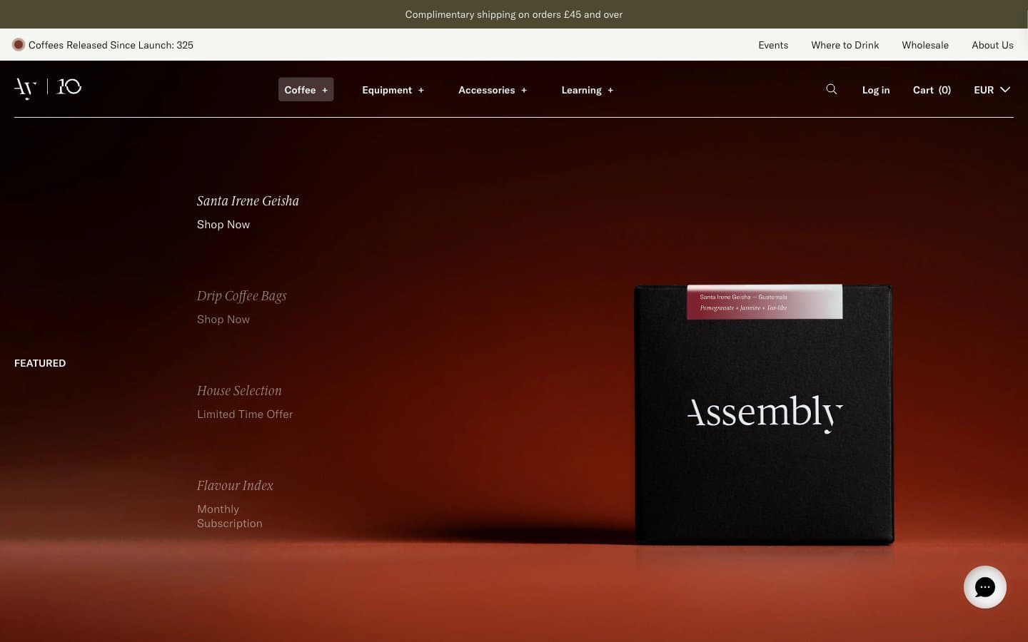 معاينة تصميم موقع Assembly Coffee London