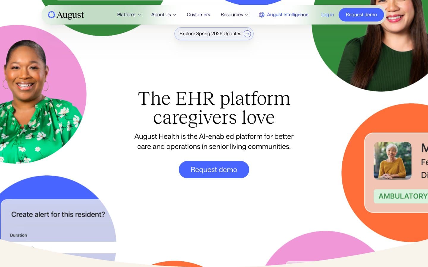معاينة تصميم موقع August Health EHR