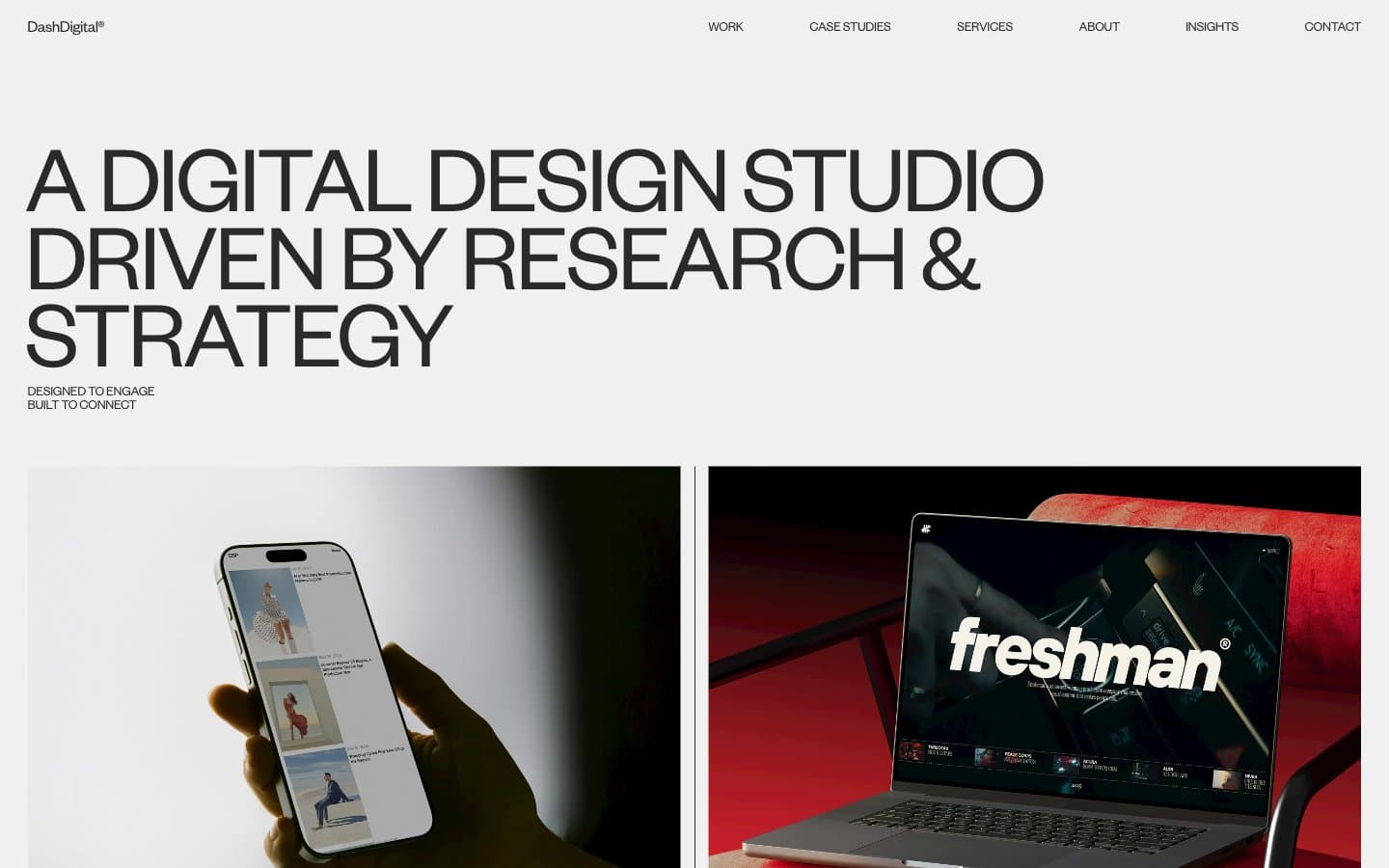 معاينة تصميم موقع Dash Digital Studio