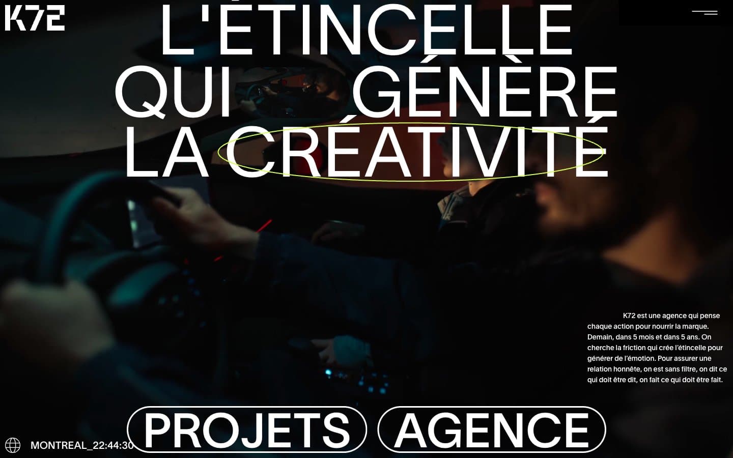 معاينة تصميم موقع Agence K72