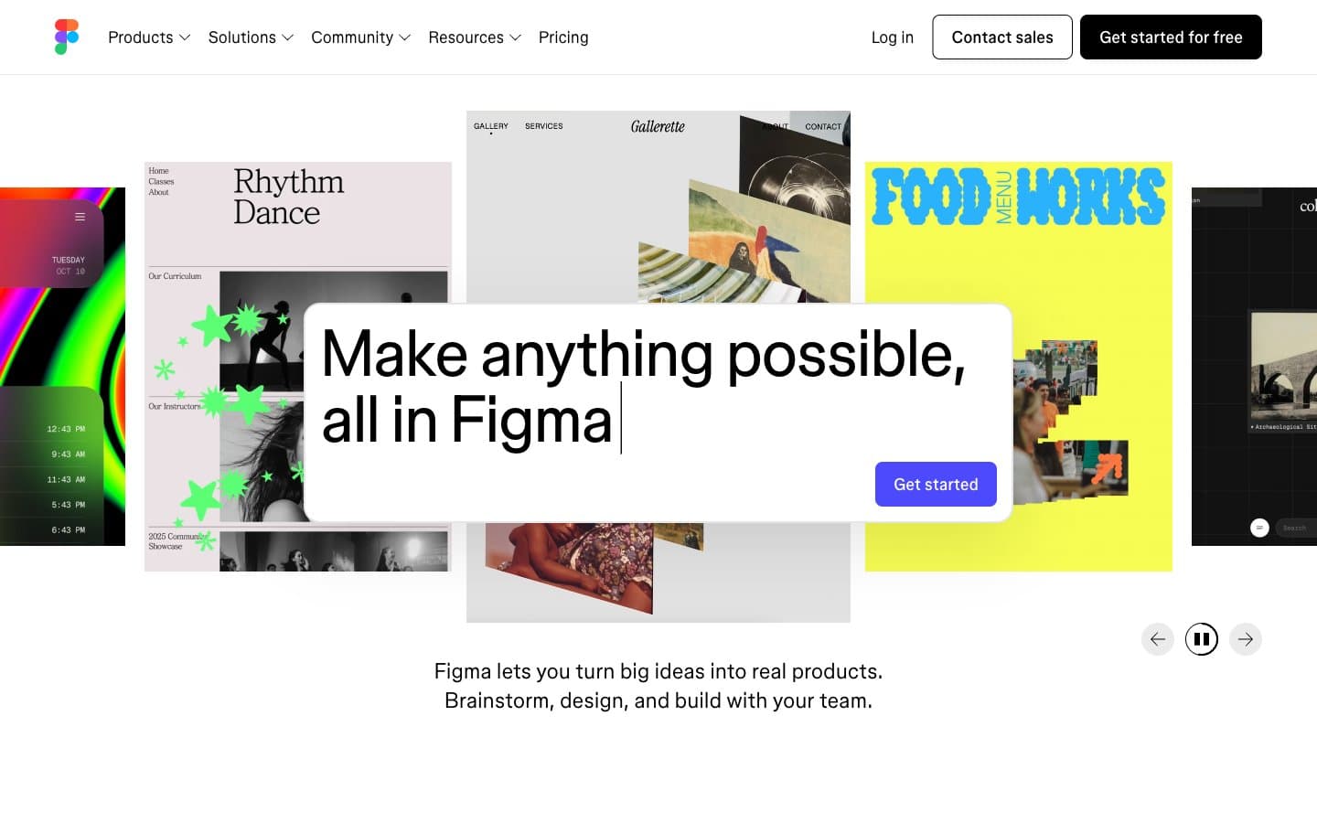 معاينة تصميم موقع Figma
