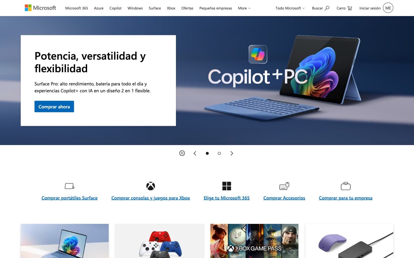 معاينة تصميم موقع Microsoft