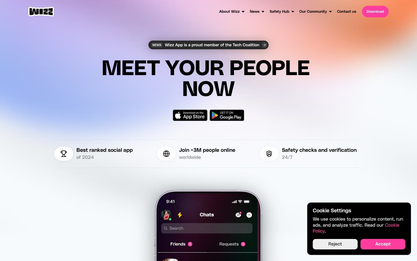معاينة تصميم موقع Wizz