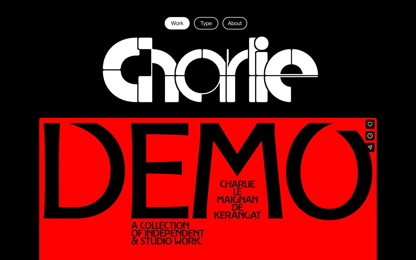 معاينة تصميم موقع Charlie