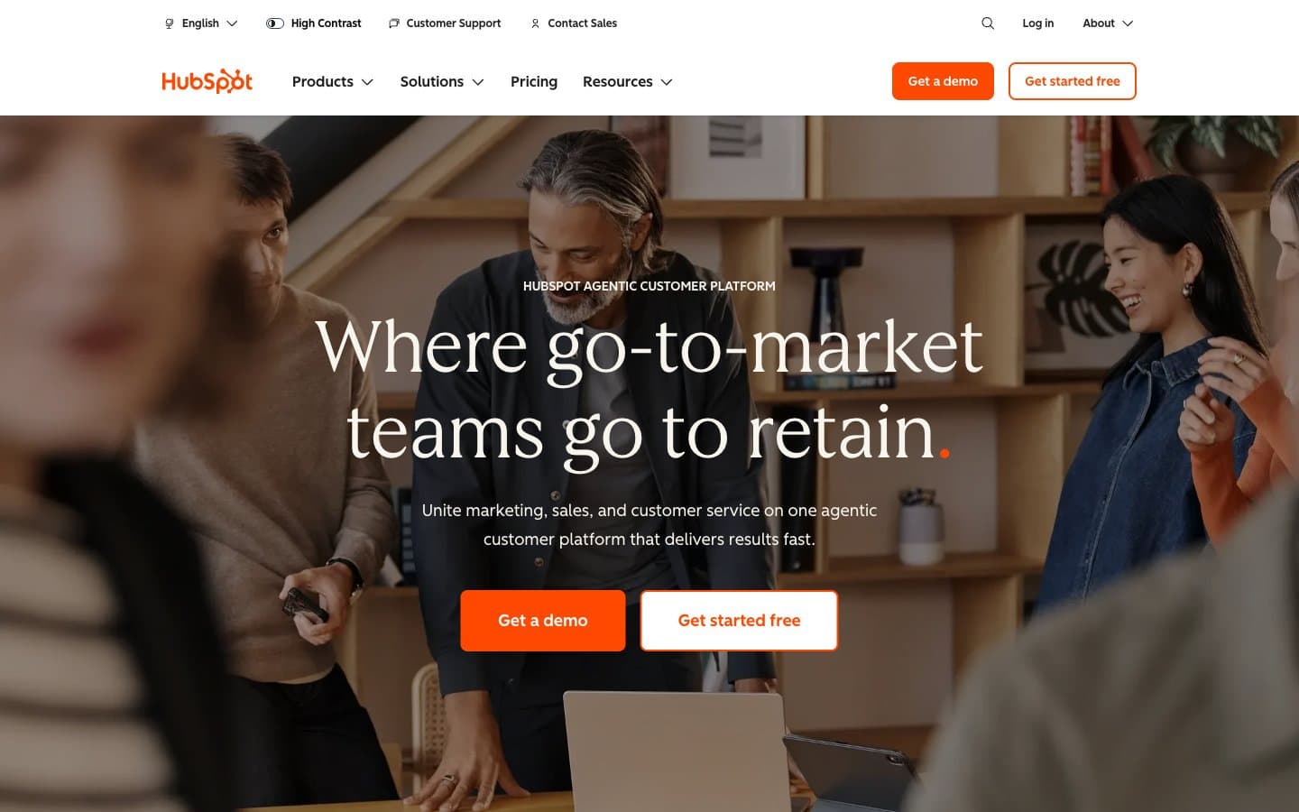 معاينة تصميم موقع HubSpot