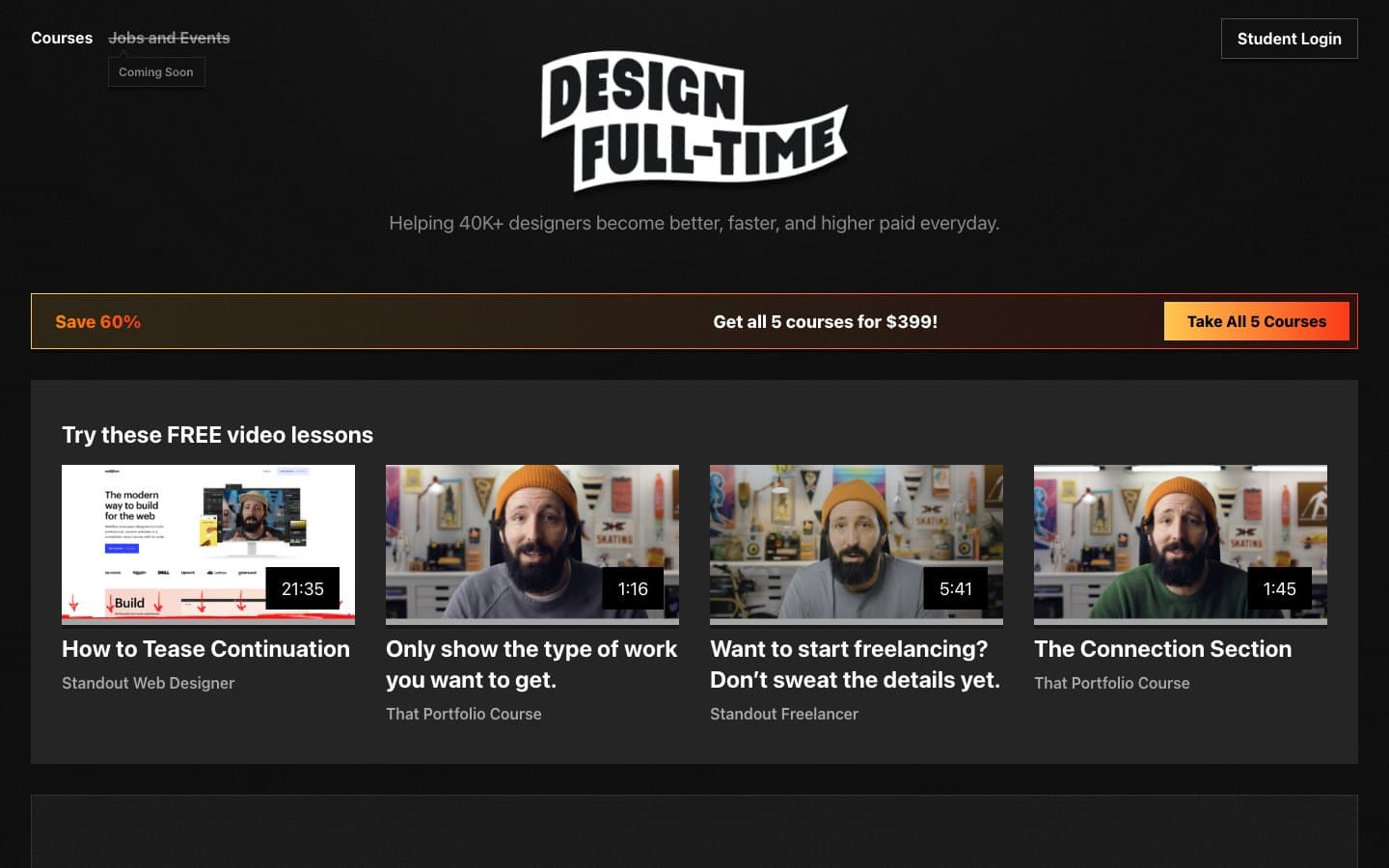 معاينة تصميم موقع Design Full-Time