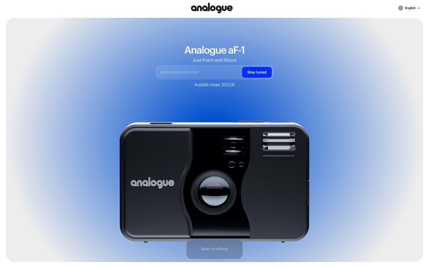 معاينة تصميم موقع Analogue aF-1