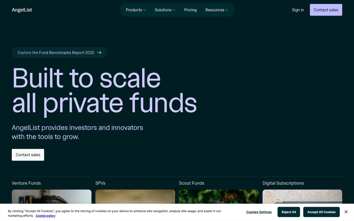 معاينة تصميم موقع AngelList