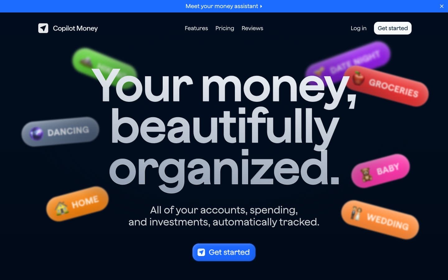 معاينة تصميم موقع Copilot Money