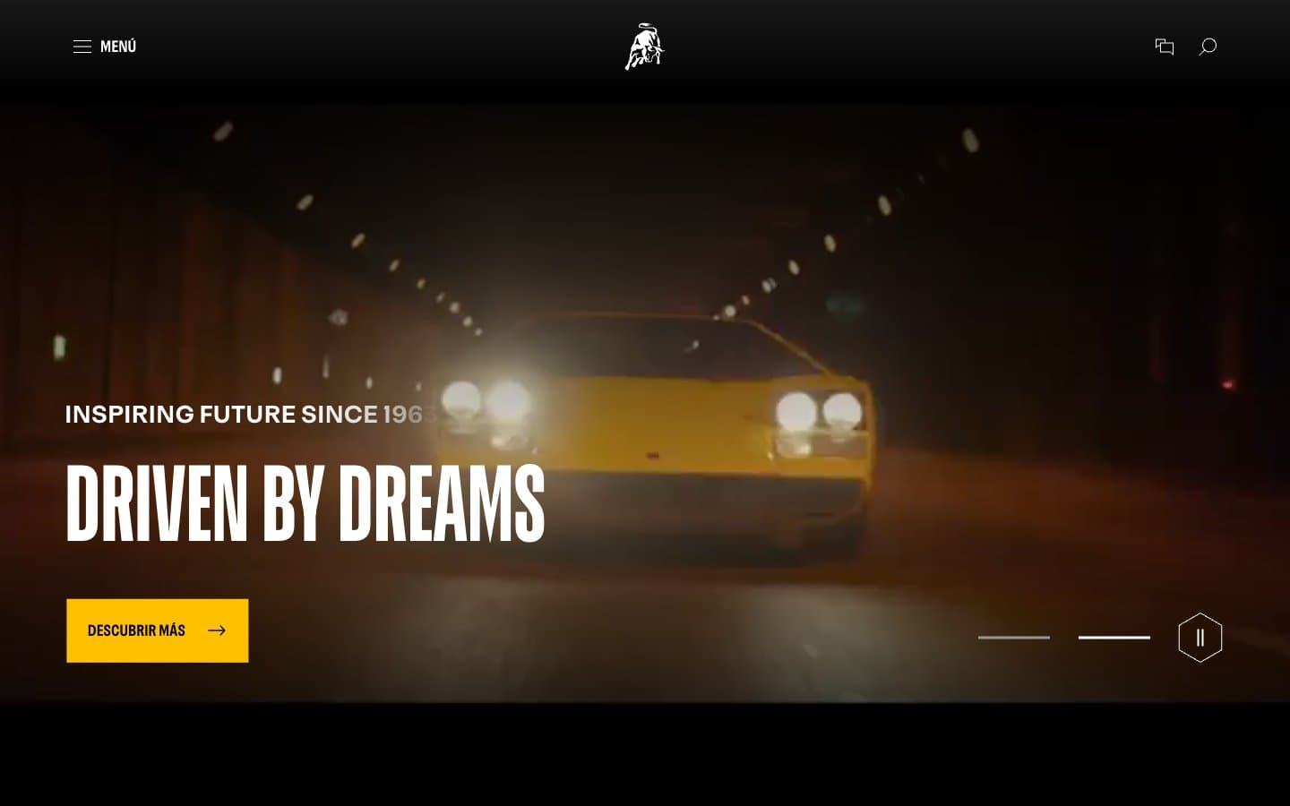 معاينة تصميم موقع Lamborghini.com