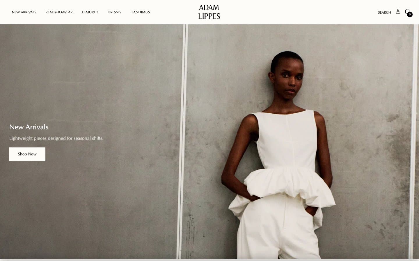 معاينة تصميم موقع Adam Lippes