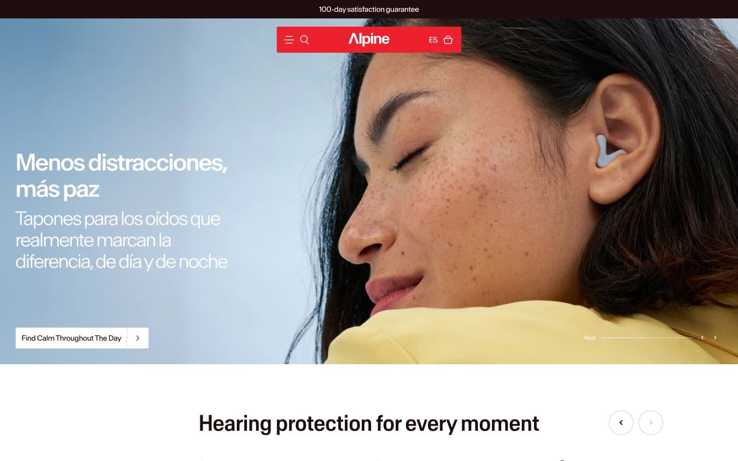 معاينة تصميم موقع Alpine Hearing Protection