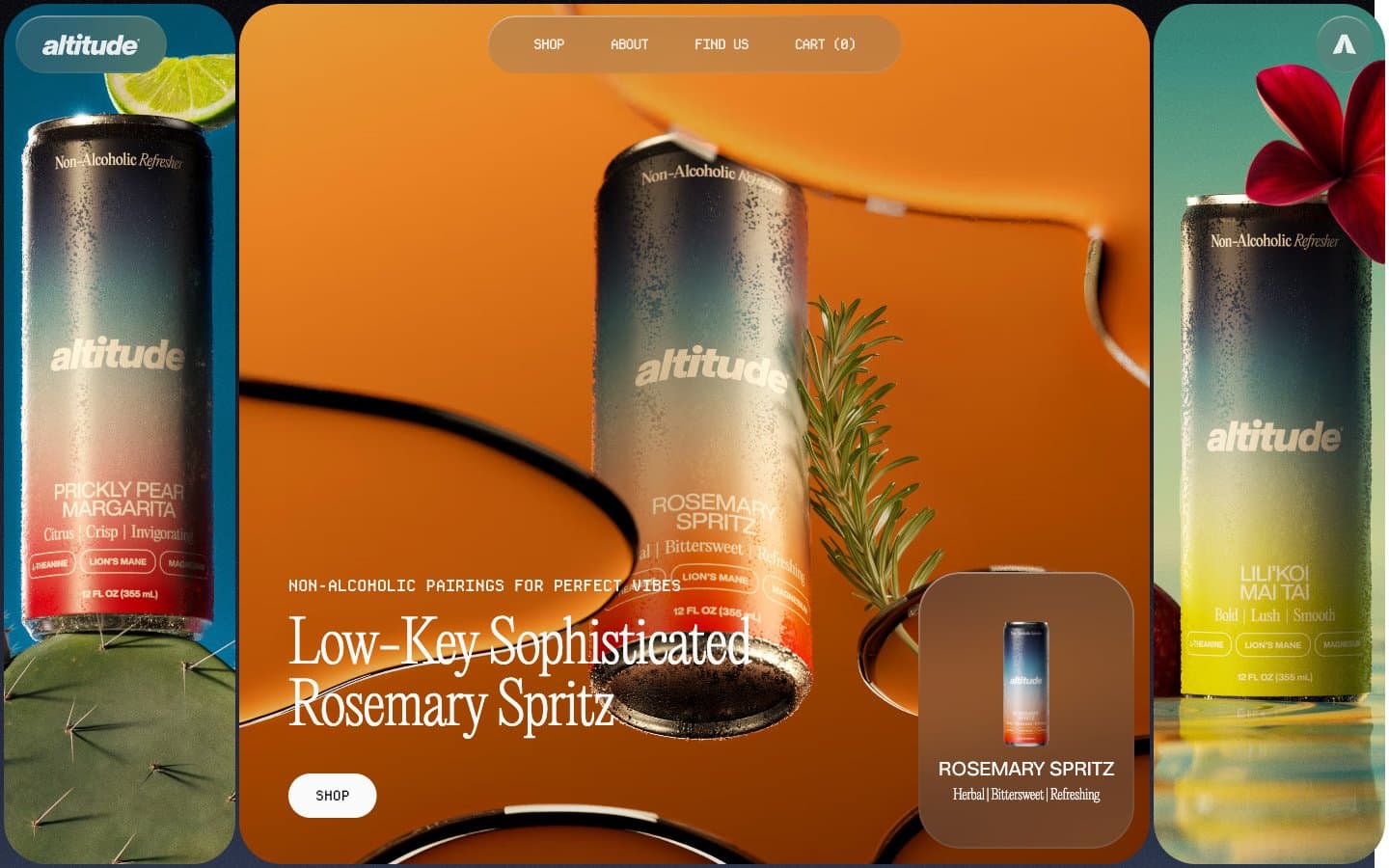 معاينة تصميم موقع Altitude Beverages