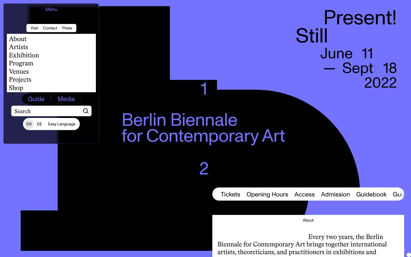 معاينة تصميم موقع 12th Berlin Biennale for Contemporary Art