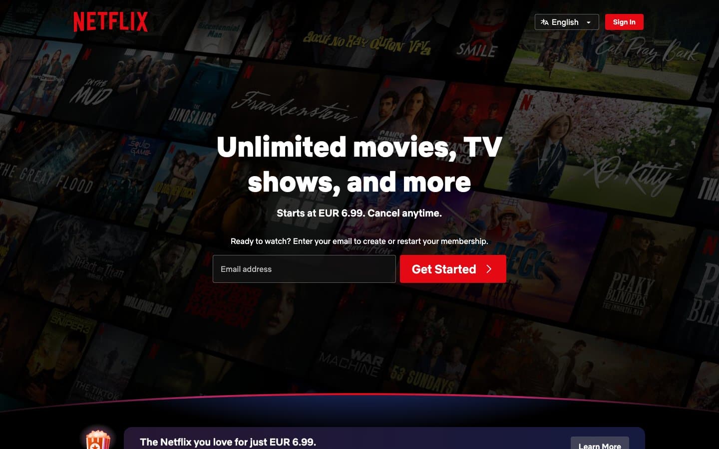 معاينة تصميم موقع Netflix