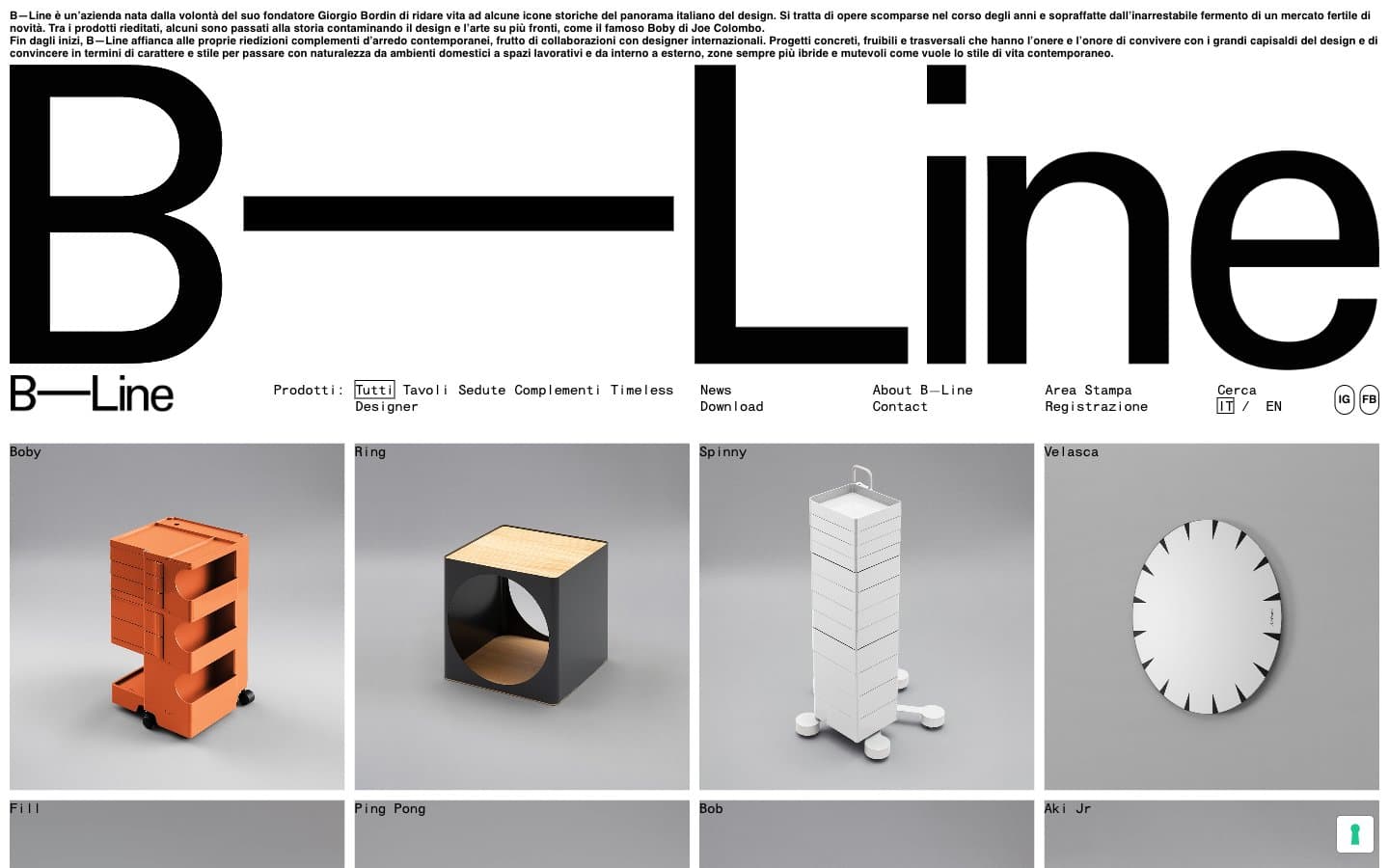 معاينة تصميم موقع B—Line