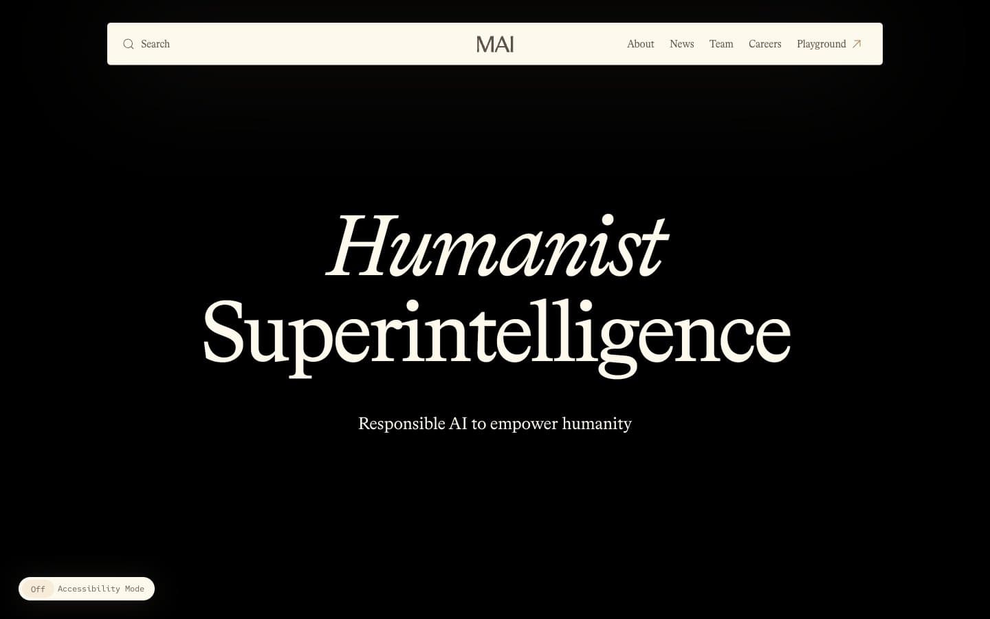 معاينة تصميم موقع Microsoft AI