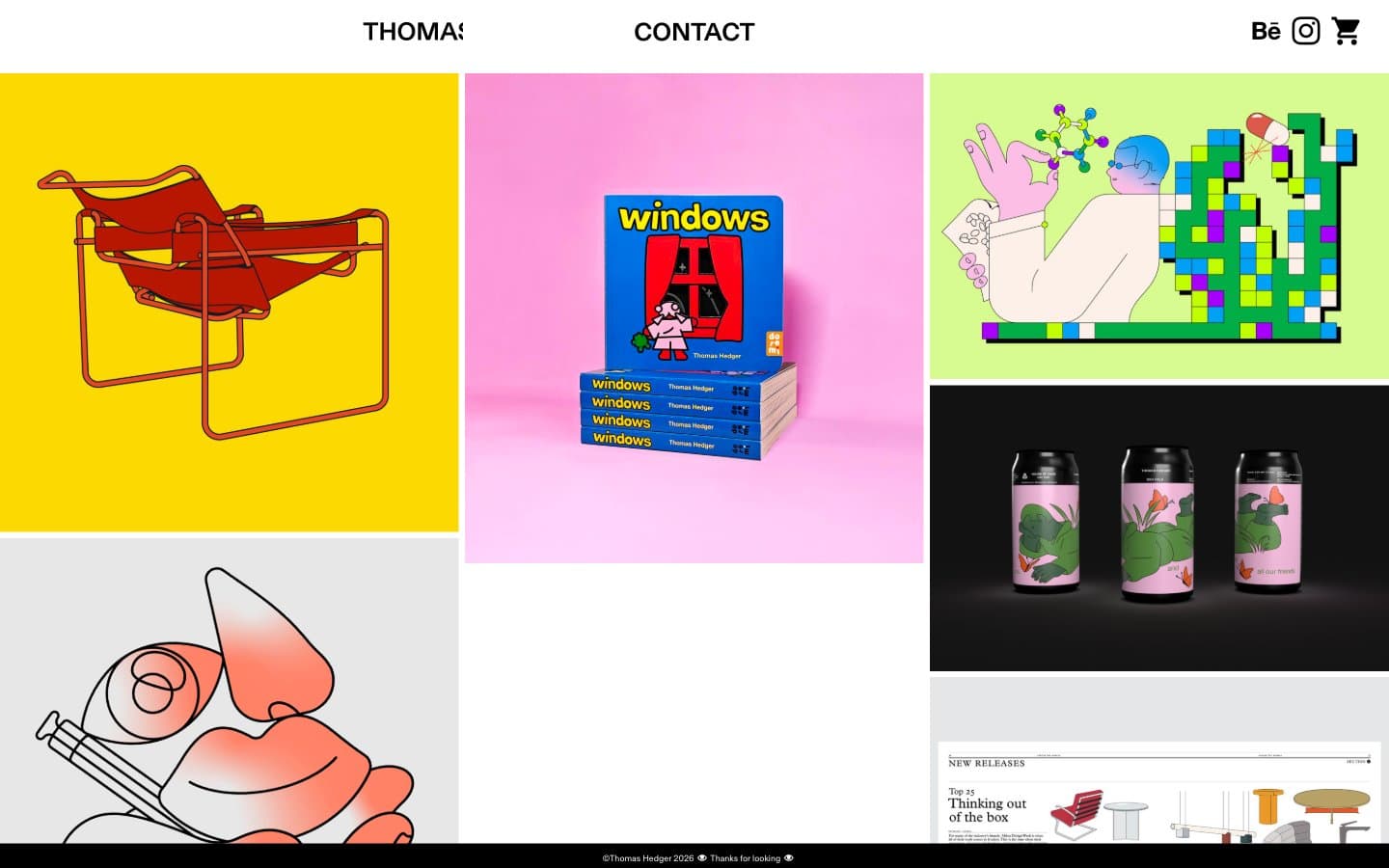 معاينة تصميم موقع Thomas Hedger