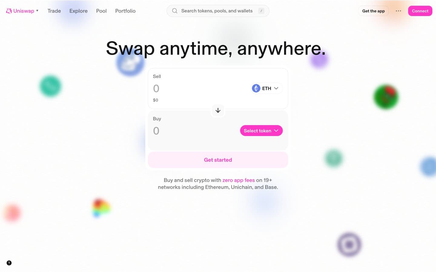 معاينة تصميم موقع Uniswap