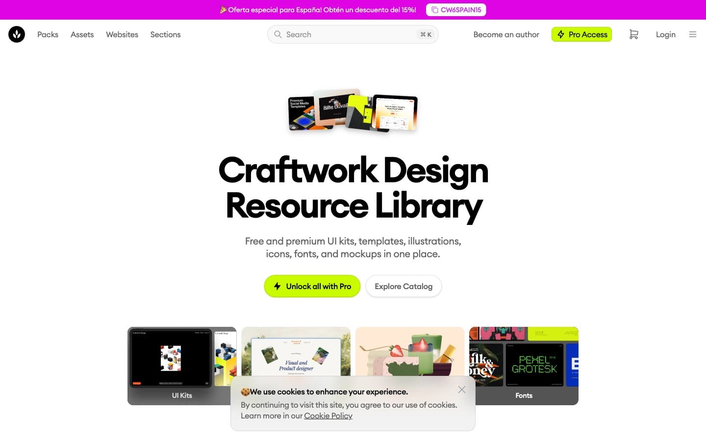 معاينة تصميم موقع Craftwork