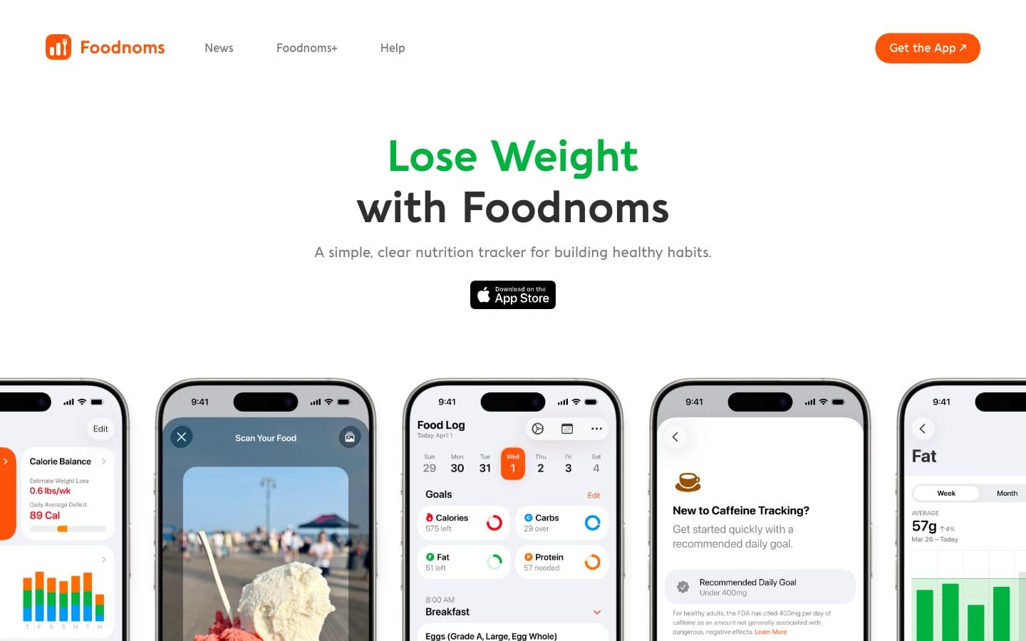 معاينة تصميم موقع Foodnoms