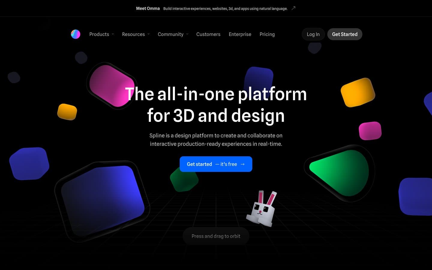 معاينة تصميم موقع Spline