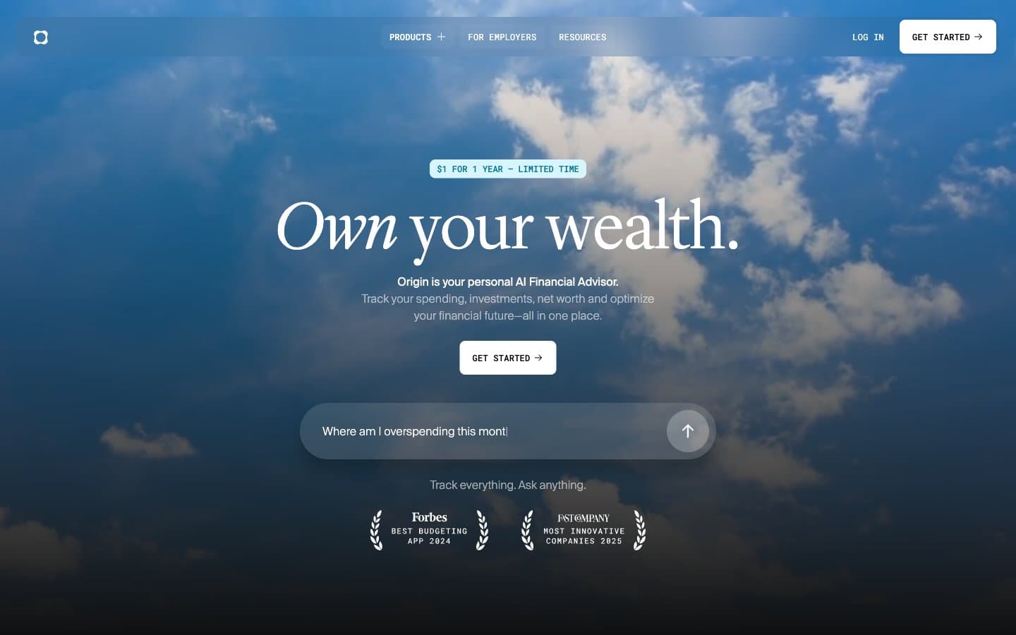 معاينة تصميم موقع Origin Financial