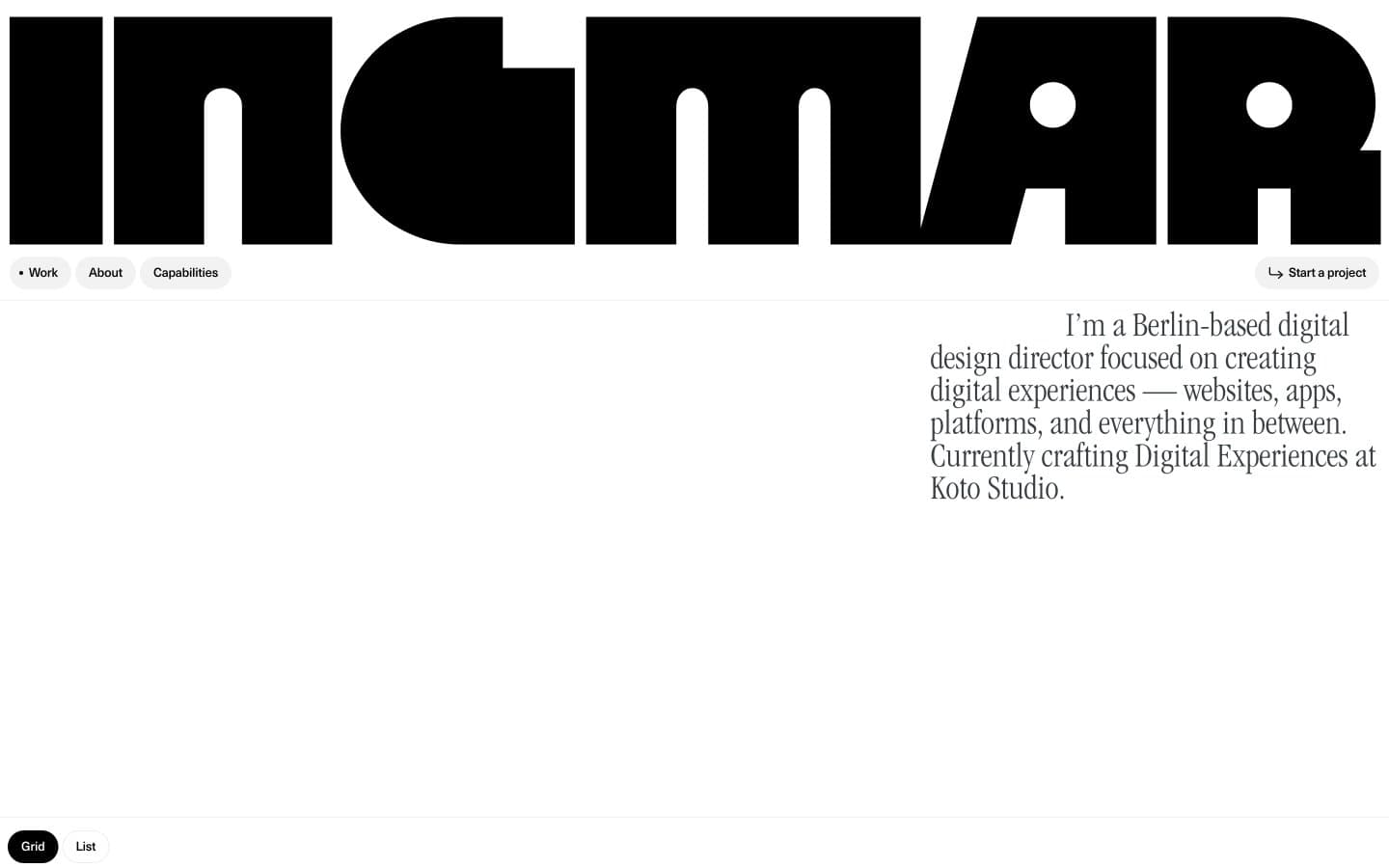 معاينة تصميم موقع Ingmar Coenen