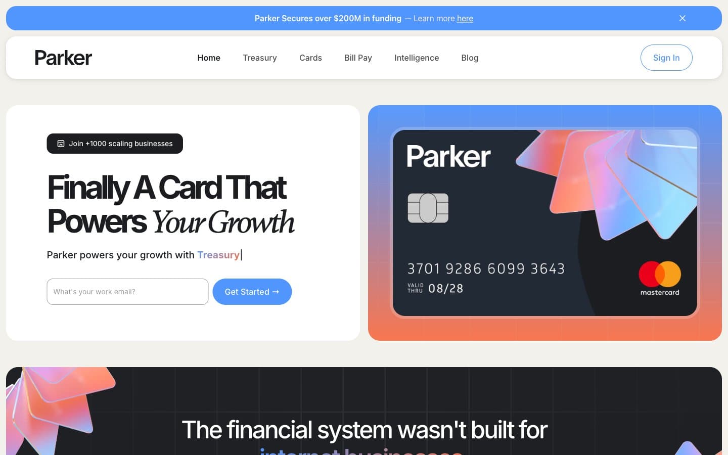 معاينة تصميم موقع Join Parker