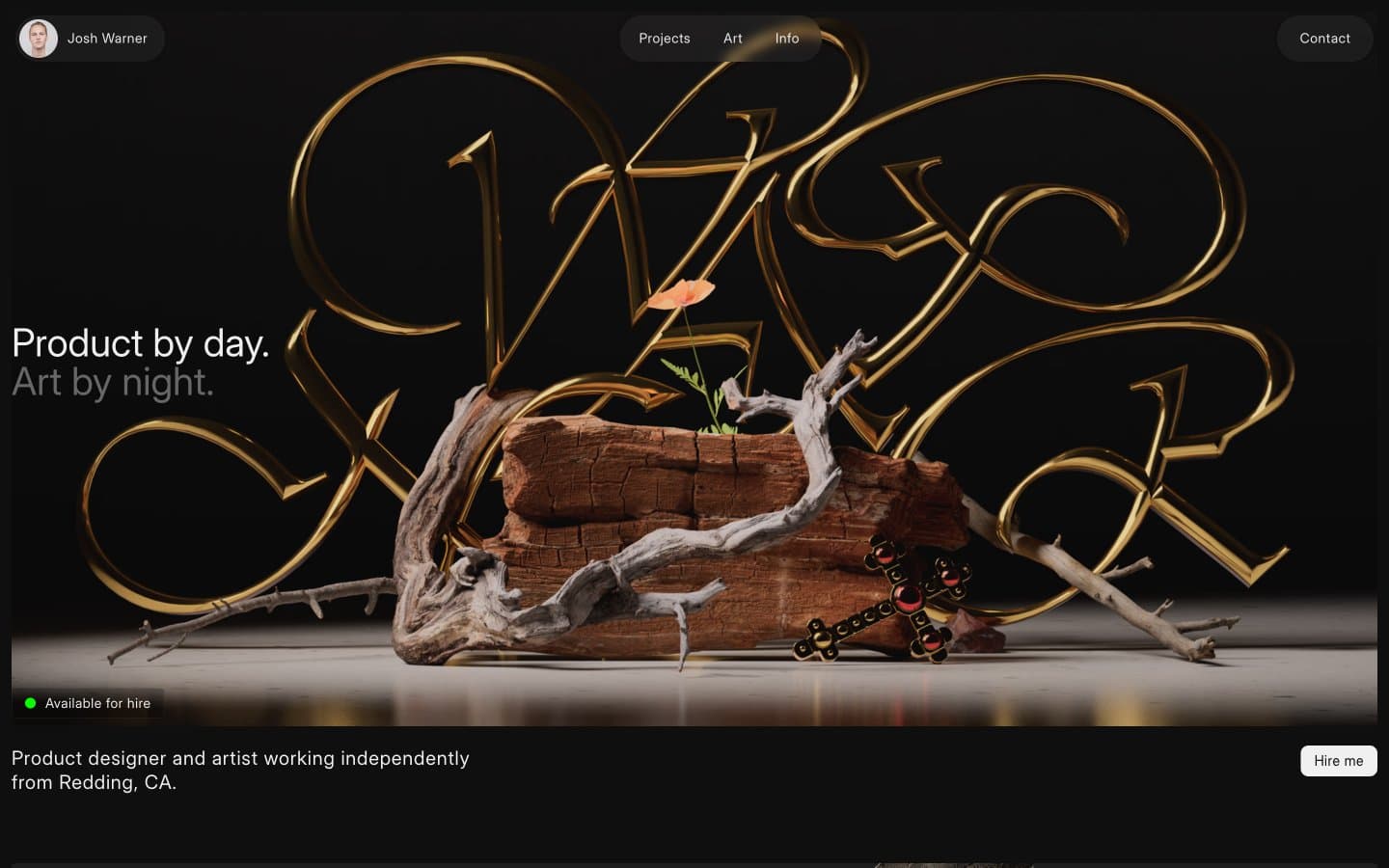 معاينة تصميم موقع Josh Warner