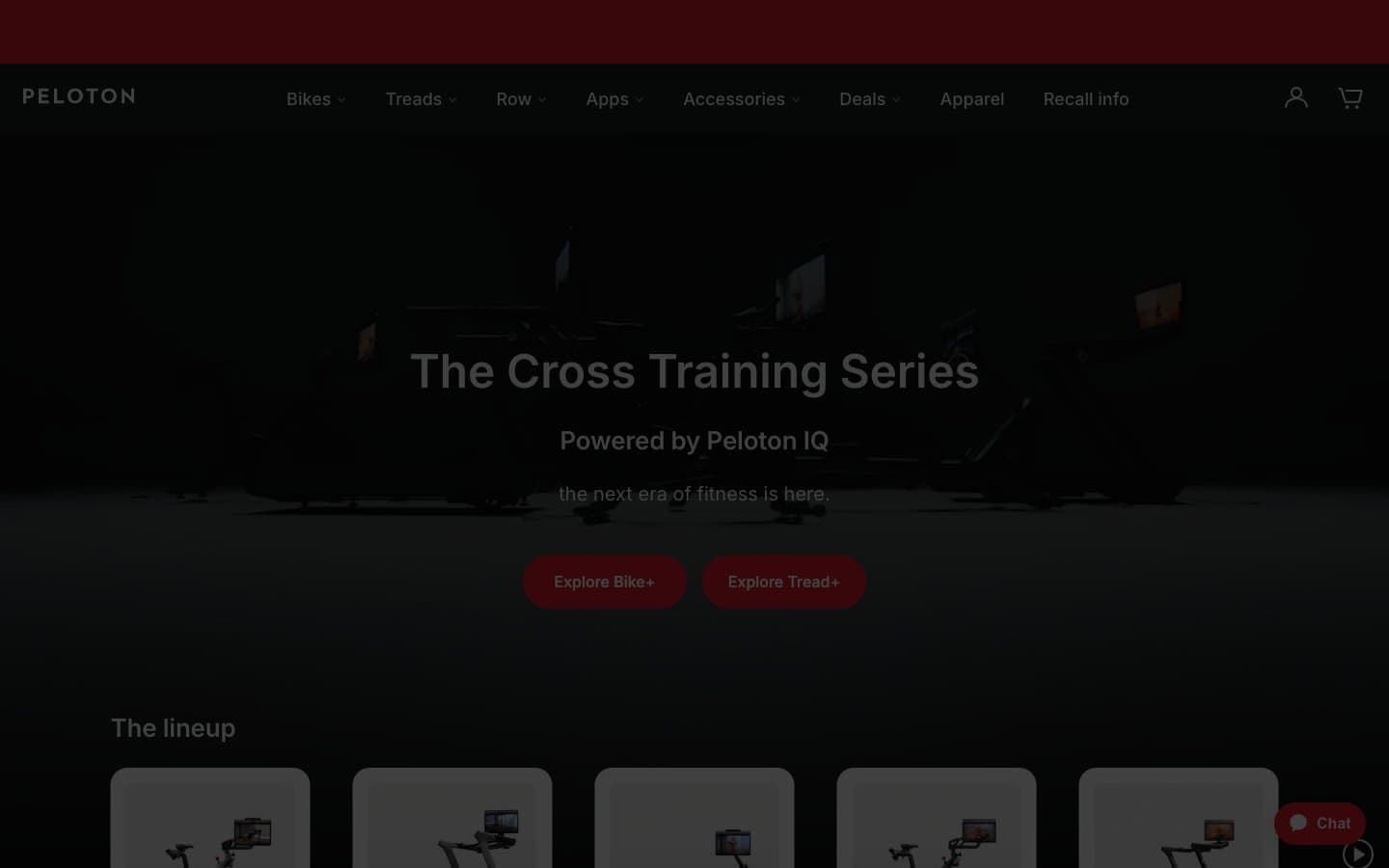 معاينة تصميم موقع Peloton