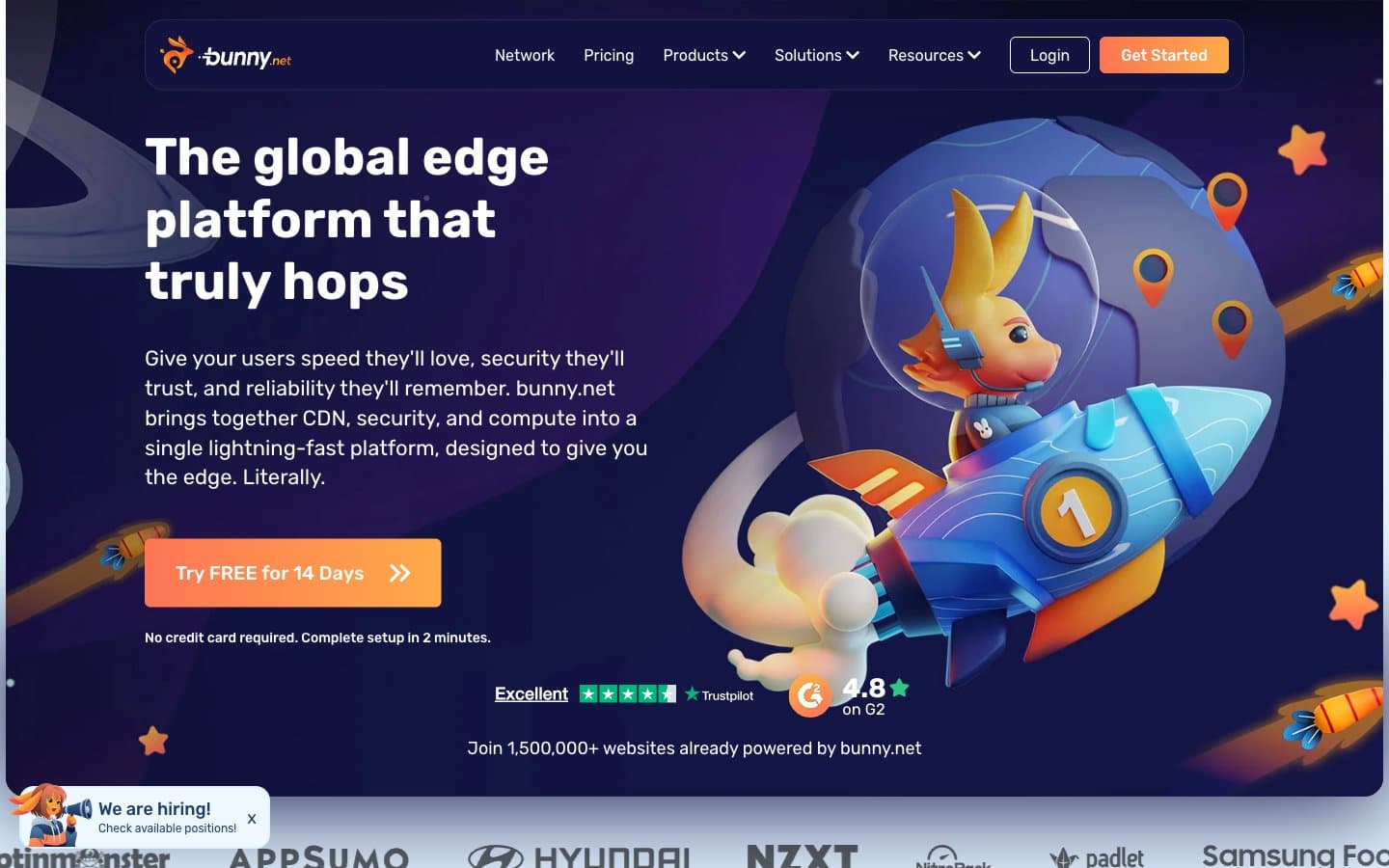 معاينة تصميم موقع bunny.net