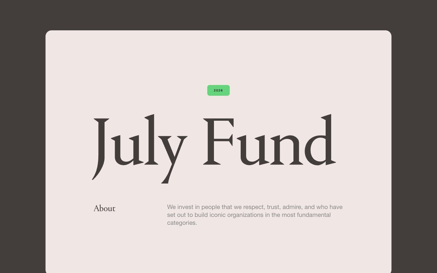 معاينة تصميم موقع July Fund