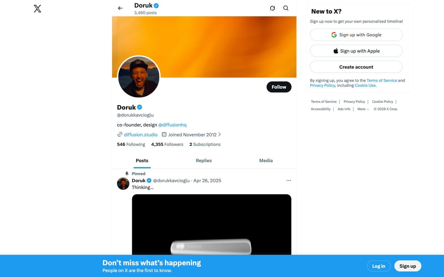 معاينة تصميم موقع X (formerly Twitter)