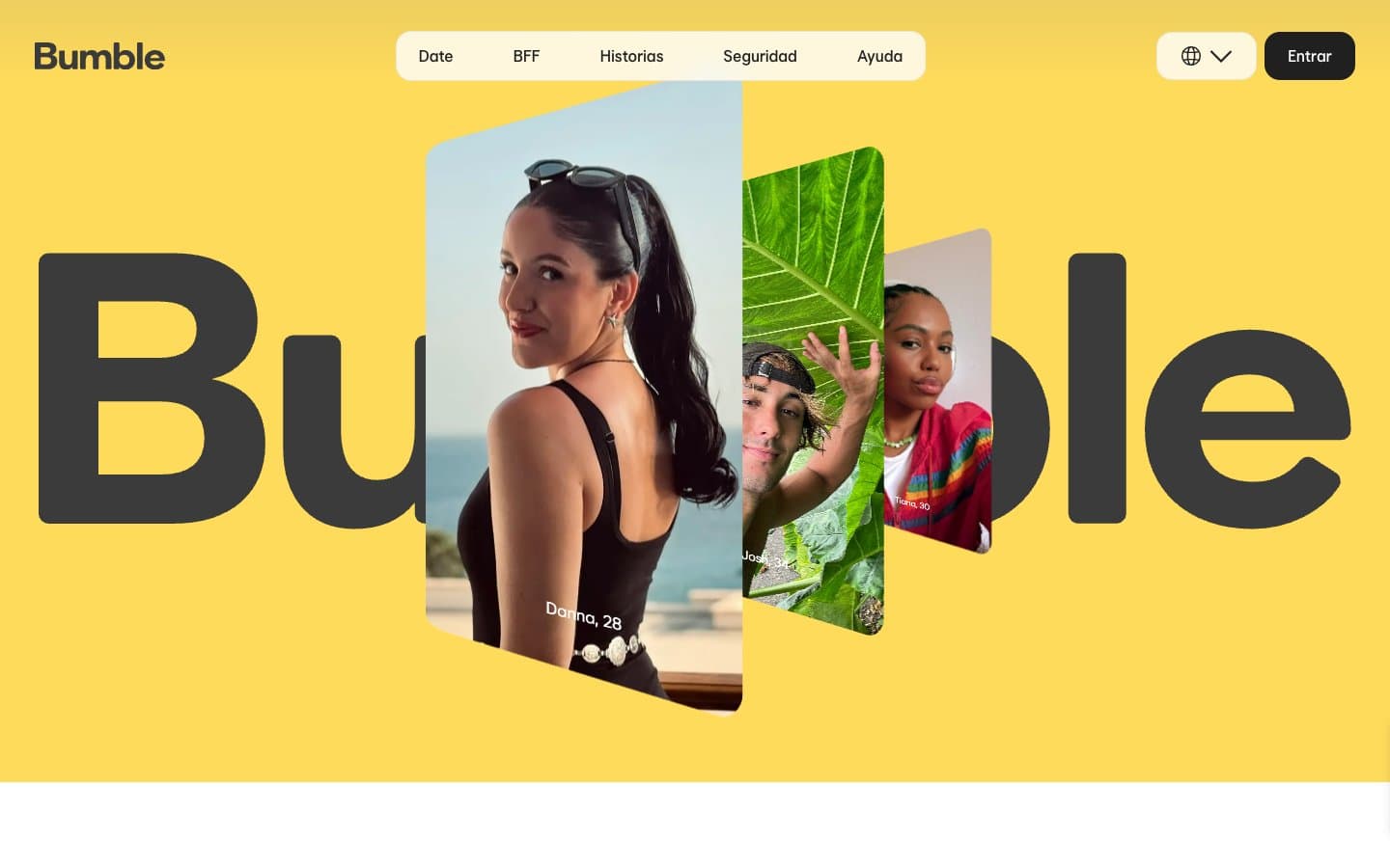 معاينة تصميم موقع Bumble