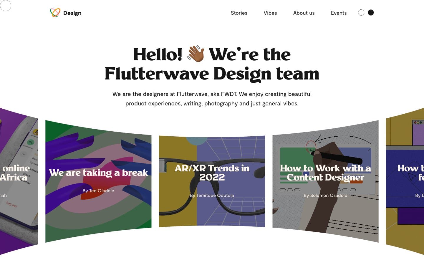 معاينة تصميم موقع Flutterwave Design