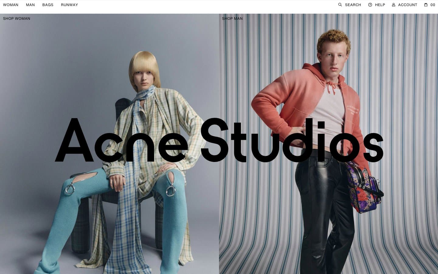 معاينة تصميم موقع Acne Studios