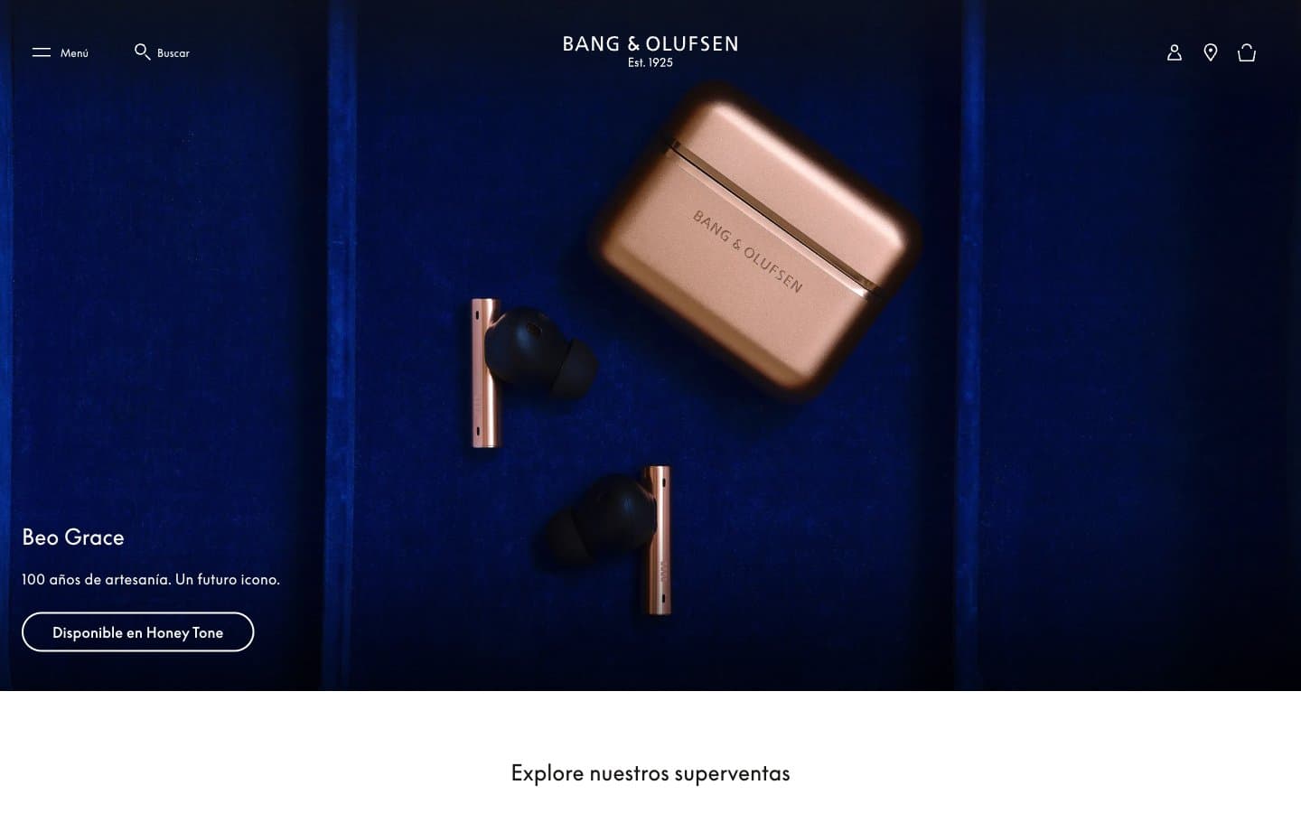 معاينة تصميم موقع Bang & Olufsen
