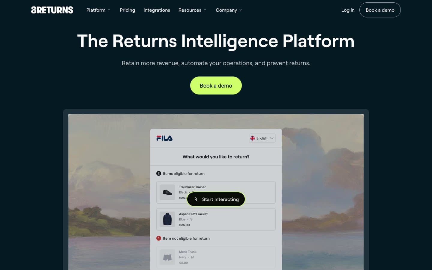 معاينة تصميم موقع 8returns