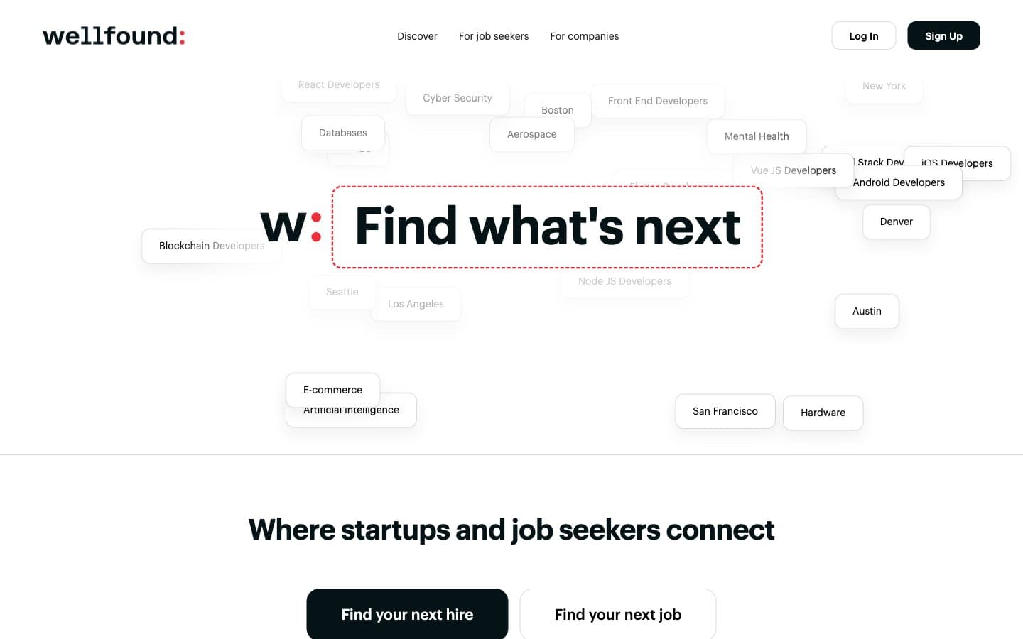 معاينة تصميم موقع Wellfound
