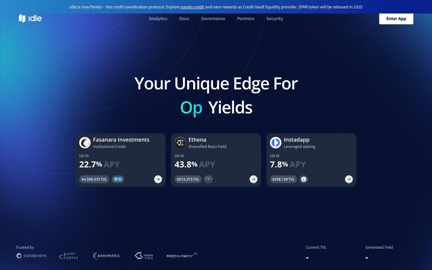 معاينة تصميم موقع Idle Finance