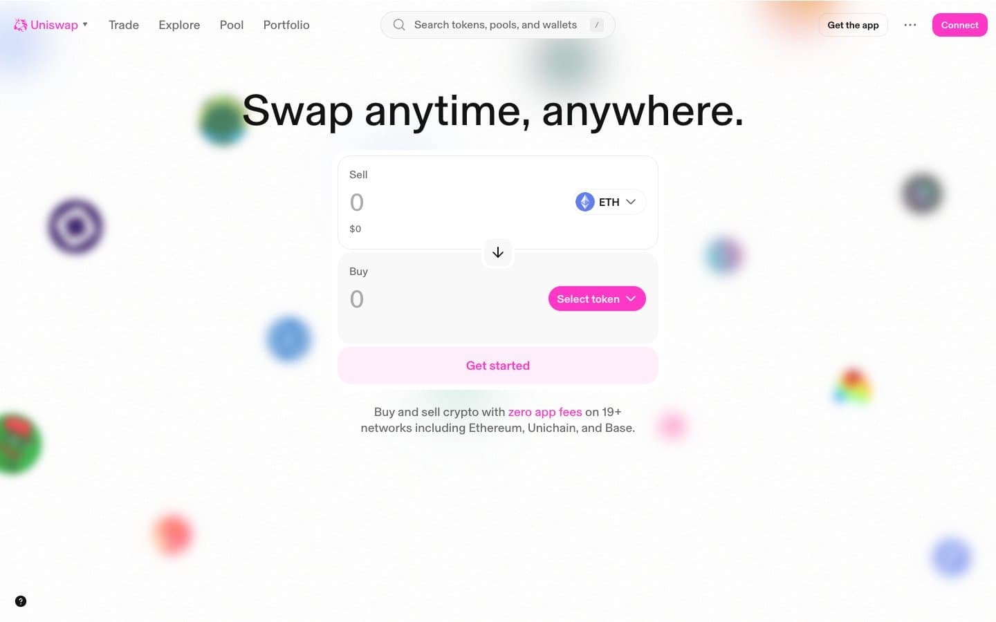 معاينة تصميم موقع Uniswap