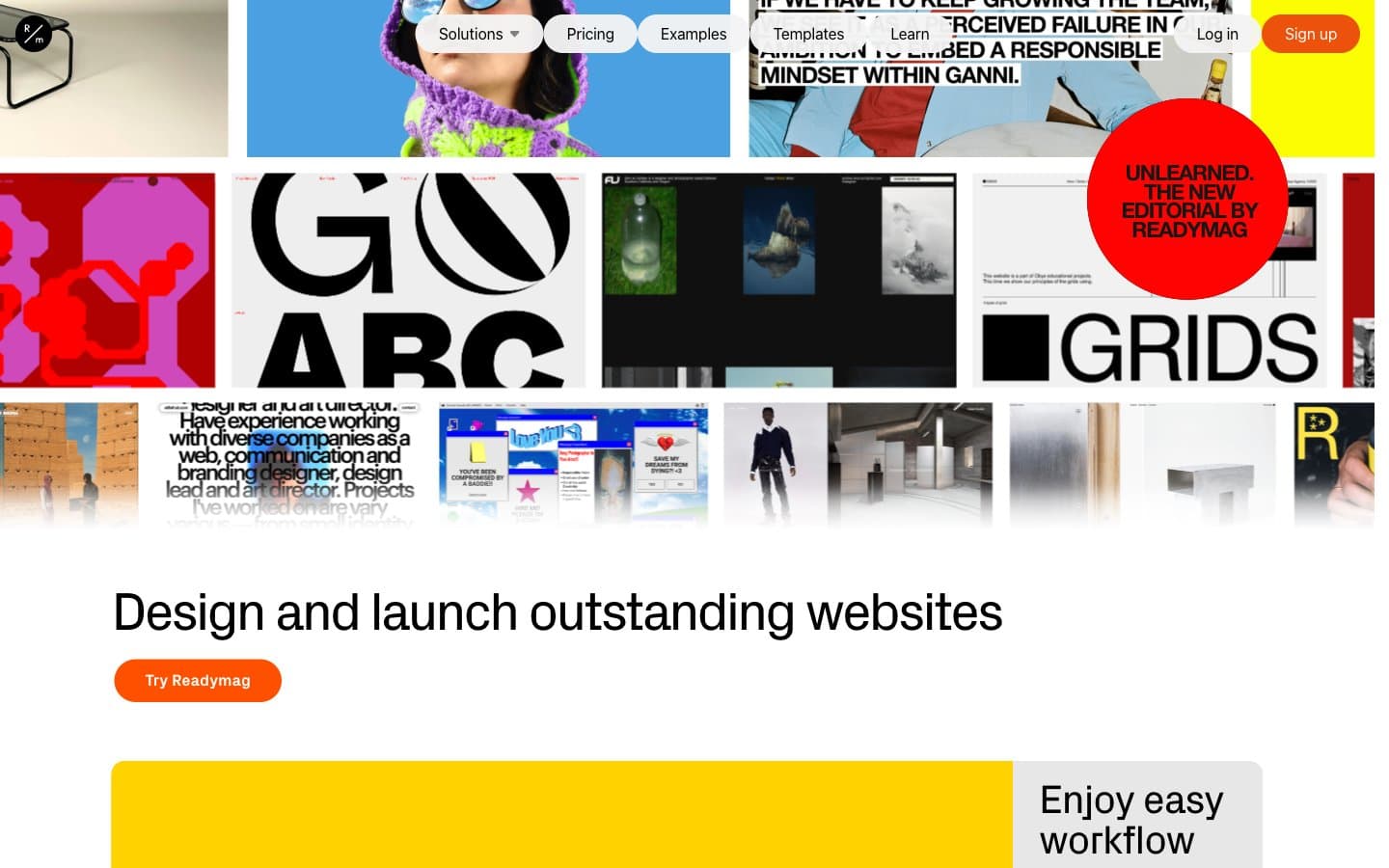 معاينة تصميم موقع Readymag