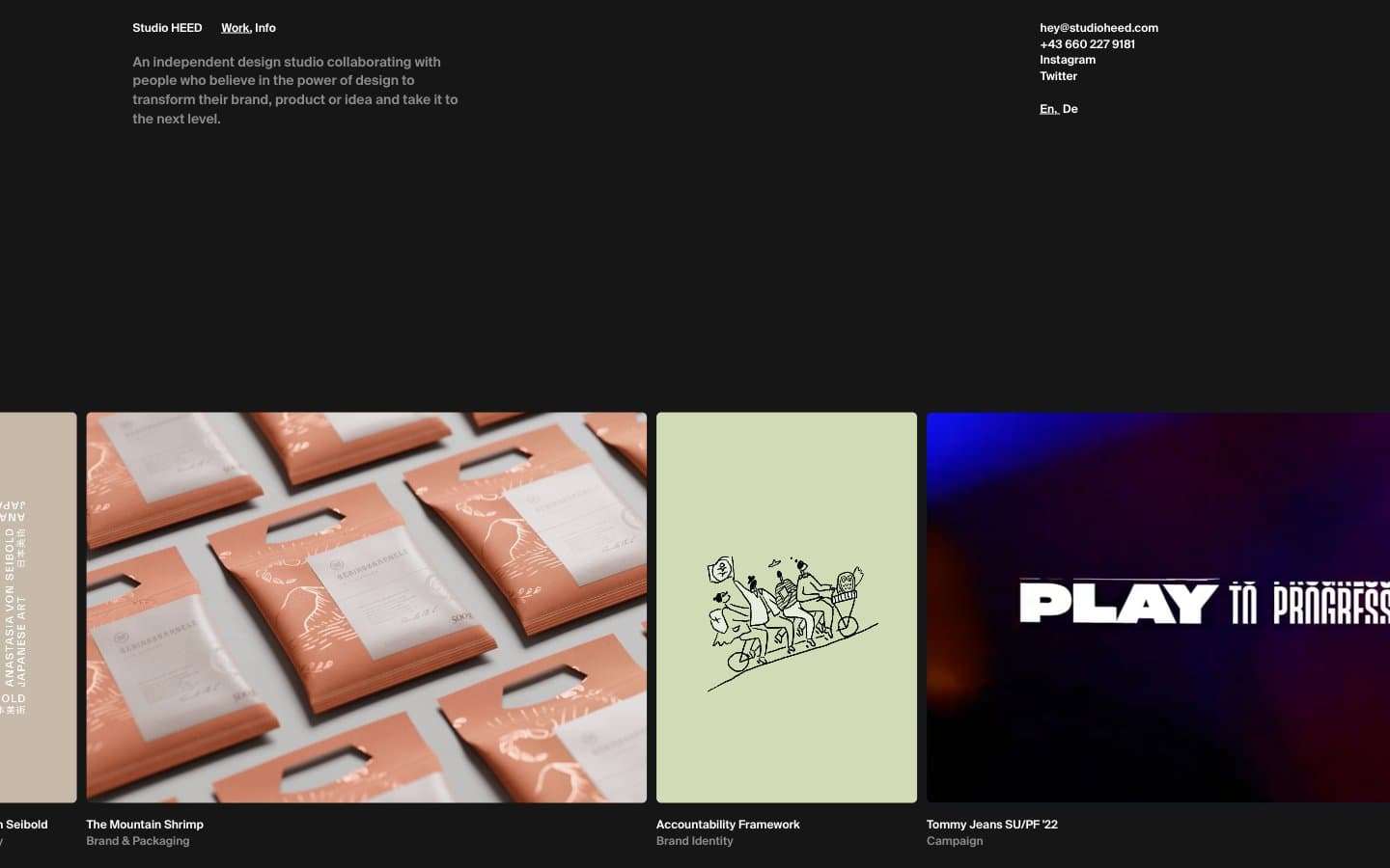 معاينة تصميم موقع Studio HEED