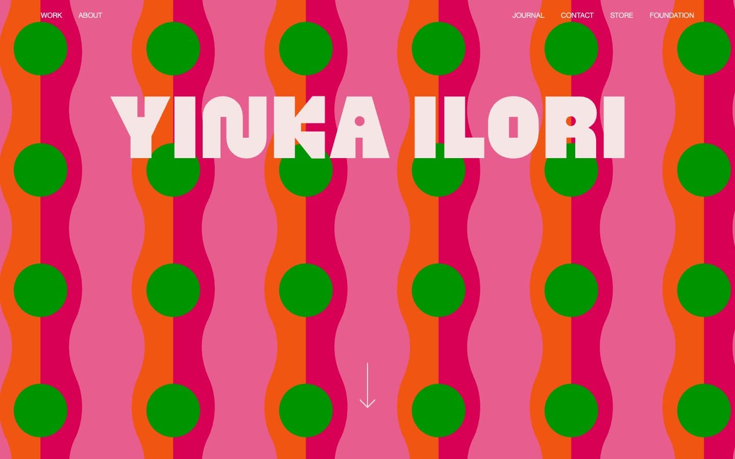 معاينة تصميم موقع Yinka Ilori Studio