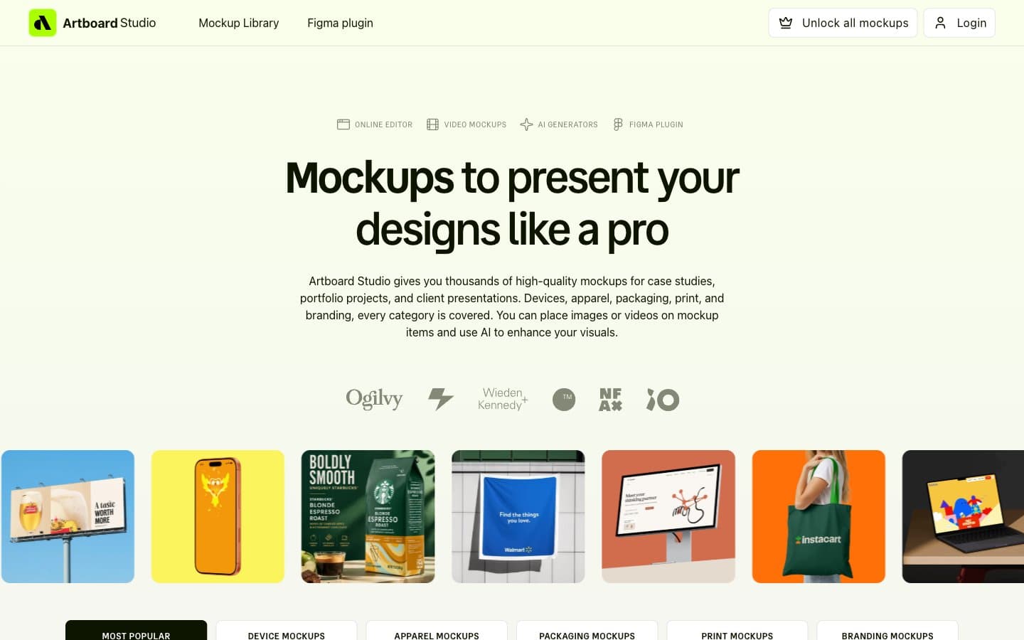 معاينة تصميم موقع Artboard