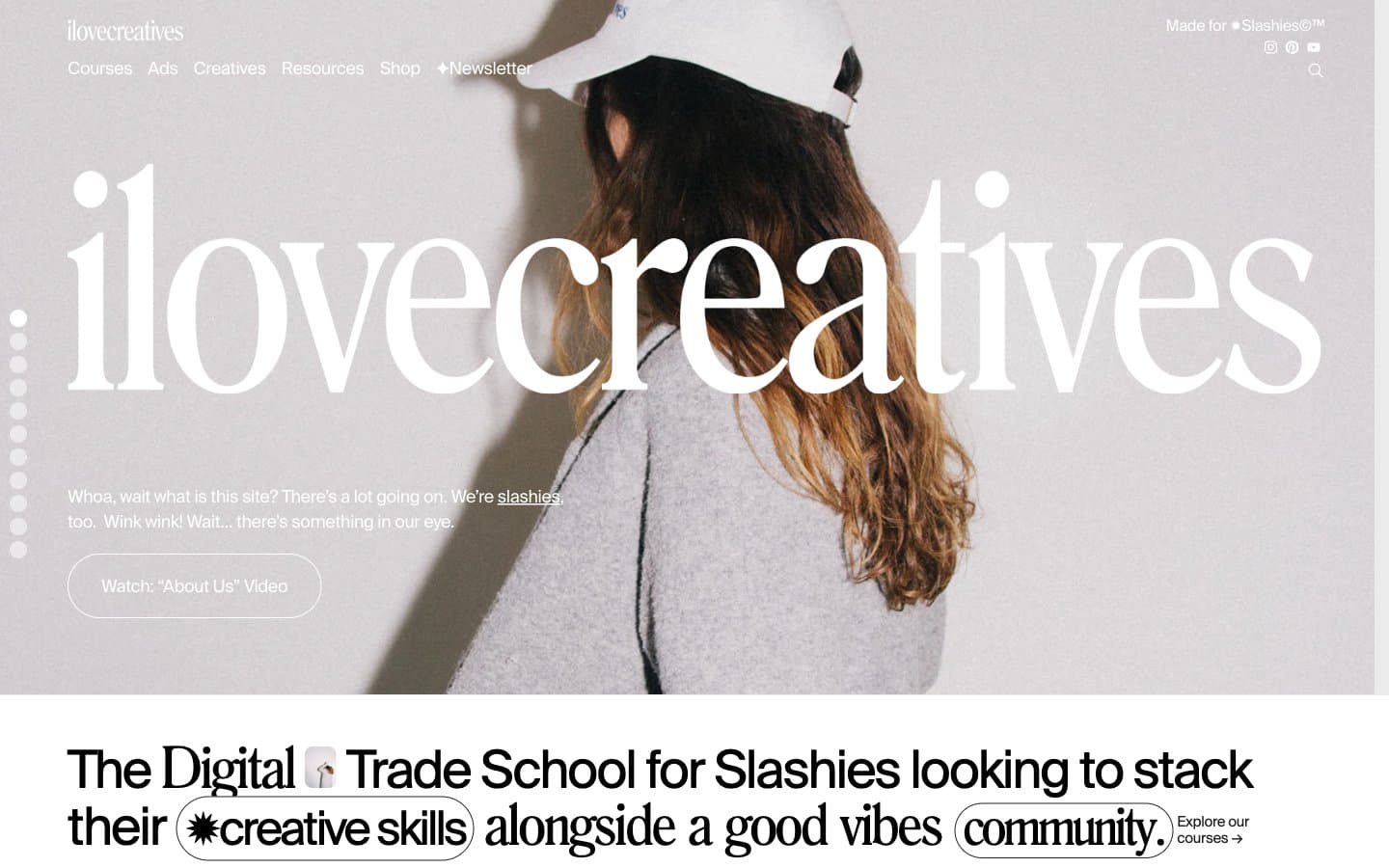 معاينة تصميم موقع ilovecreatives