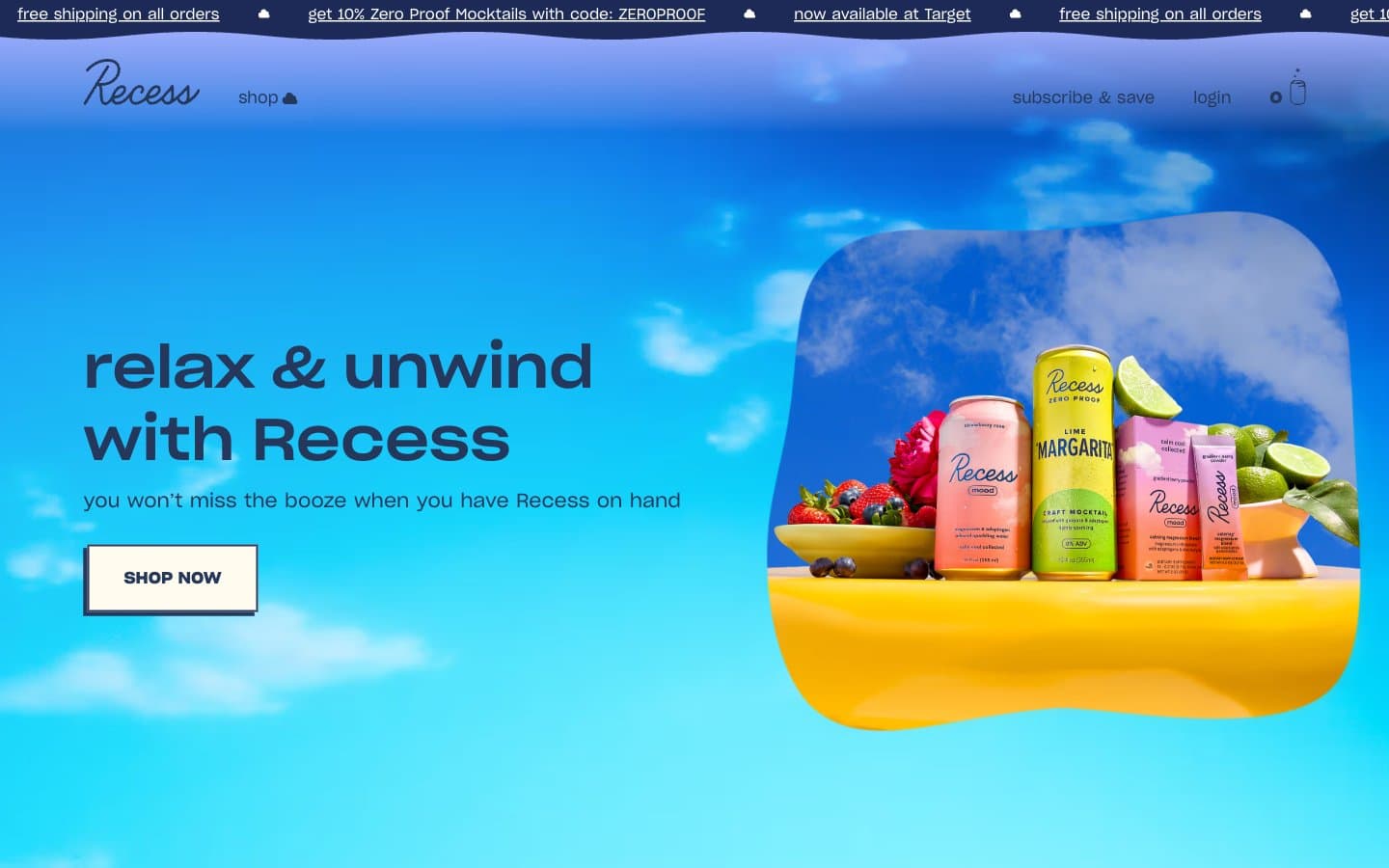 معاينة تصميم موقع Recess